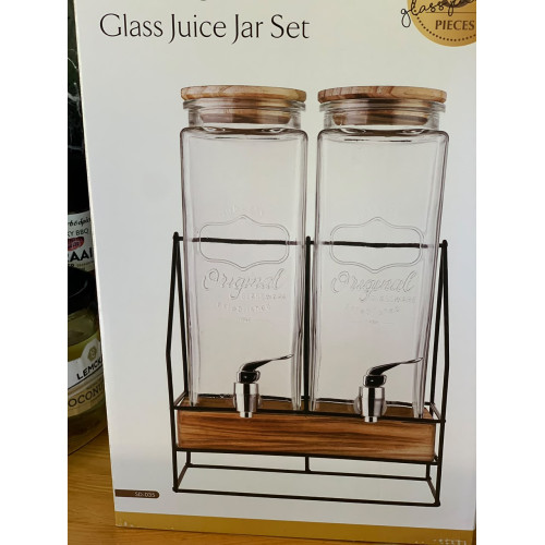 Glass Juice Dispenser Set Glass Juice Dispenser Set