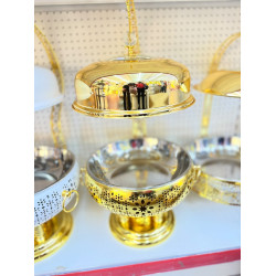 Golden Three-Tiered Serving Stand Golden Three-Tiered Serving Stand