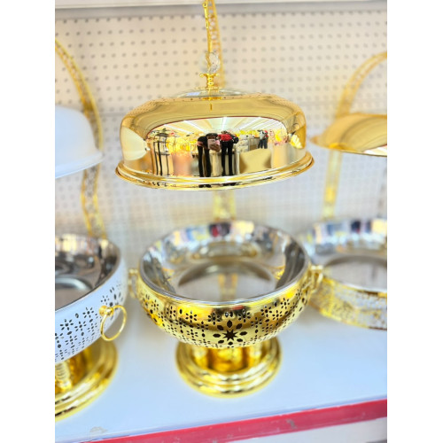 Golden Three-Tiered Serving Stand