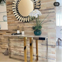 Modern Console Table with Gold Legs Modern Console Table with Gold Legs