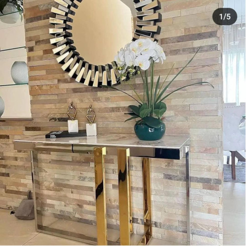 Modern Console Table with Gold Legs Modern Console Table with Gold Legs