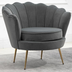 Modern Grey Velvet Armchair Modern Grey Velvet Armchair