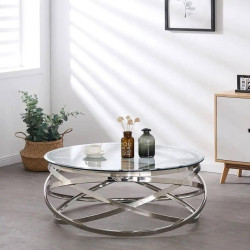 Modern Round Glass Coffee Table