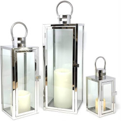 Set of 3 Mirrored Lanterns