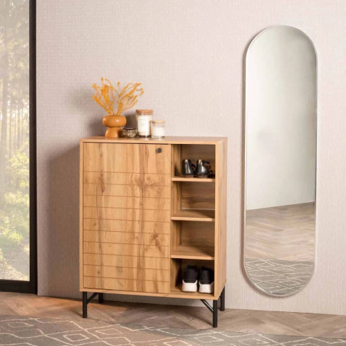 Wooden Shoe Cabinet with Mirror Wooden Shoe Cabinet with Mirror